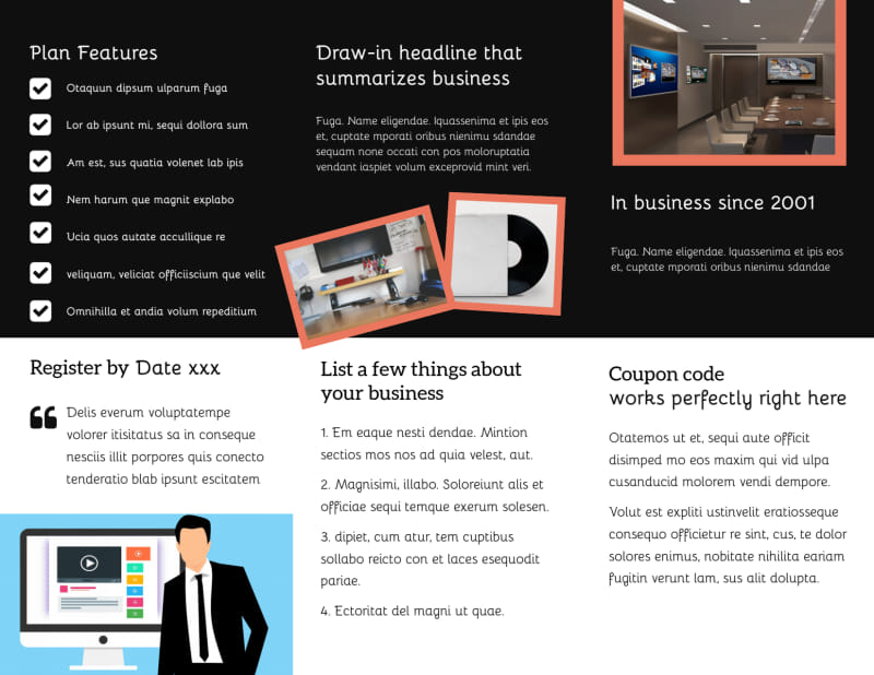 DVD Video Production Brochure Template