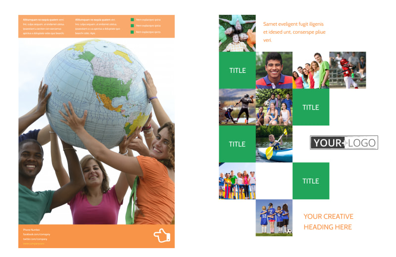 Community Non Profit Bi-Fold Brochure Template 2