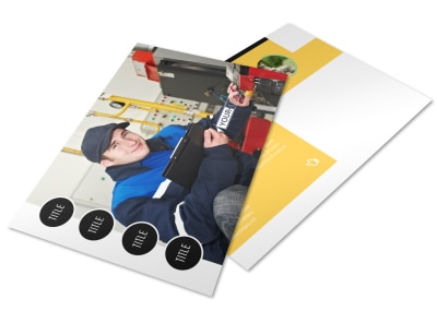 Plumbing Services Postcard Template preview