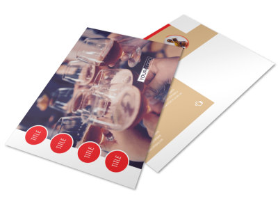 Surprise Office Party Postcard Template preview
