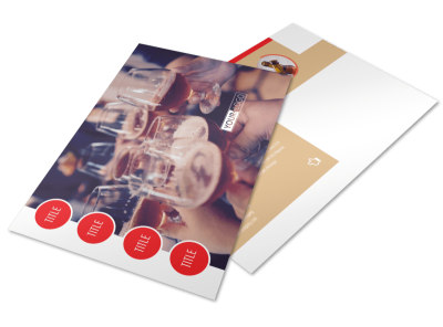 Surprise Office Party Postcard Template preview