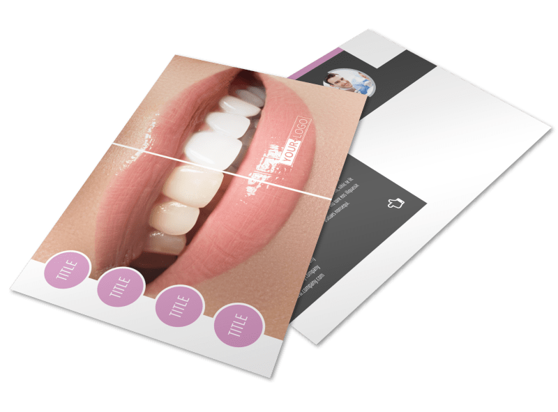 Teeth Whitening Technology Postcard Template
