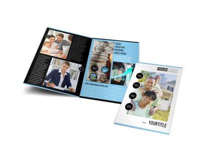 Financial Planner & Consultant Bi-Fold Brochure Template preview