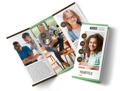 Tutoring Center Tri-Fold Brochure Template preview