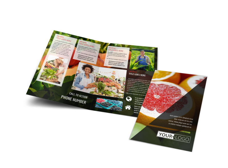 Farmers Market Brochure Template Preview 1