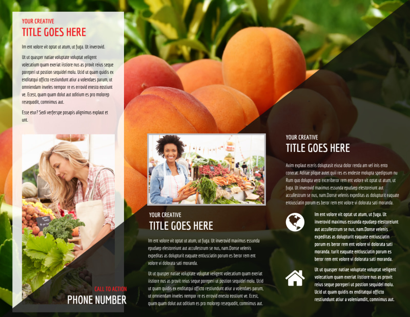 Farmers Market Tri-Fold Brochure Template