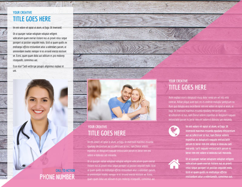 Fertility Clinic Tri-Fold Brochure Template