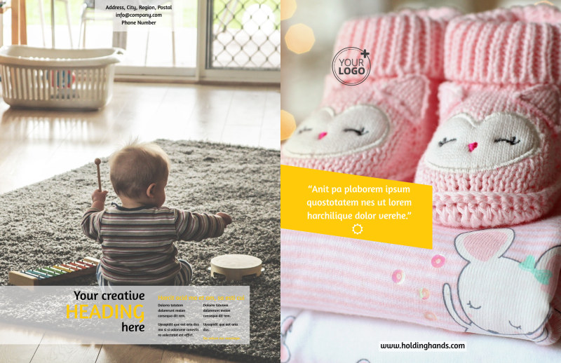 Baby Store Bi-Fold Brochure Template 2