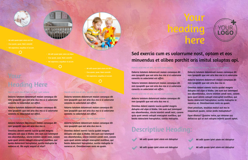 Baby Store Bi-Fold Brochure Template 2