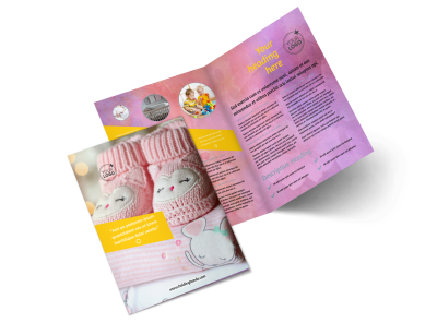 Baby Store Bi-Fold Brochure Template 2