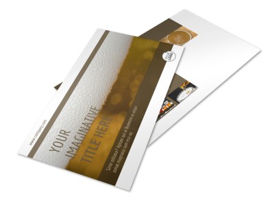 Brew Pub - Beer List Postcard Template preview