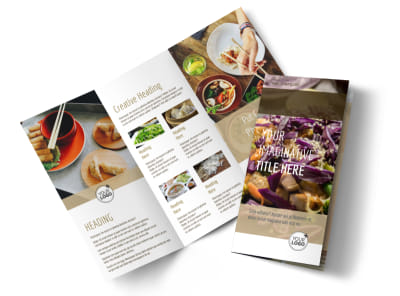 Asian Restaurant Tri-Fold Brochure Template preview