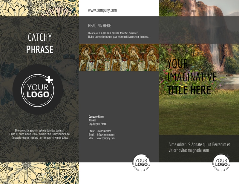 Art Exhibit Tri-Fold Brochure Template