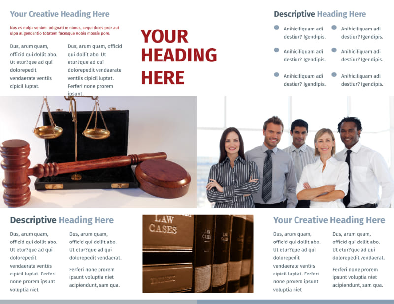Criminal Law Firms Tri-Fold Brochure Template