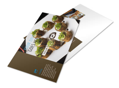 Sushi Restaurant Postcard Template preview