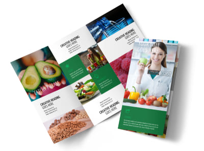 Nutritionist & Dietician Tri Fold Brochure Template preview