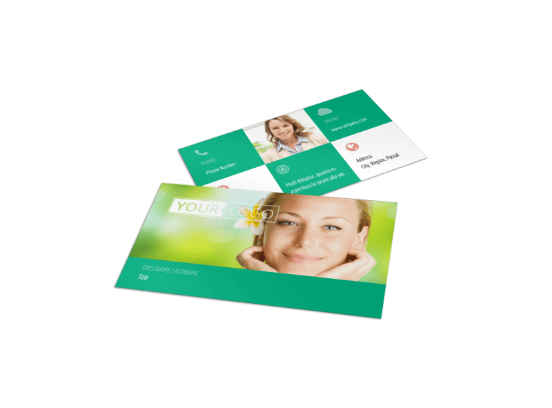 Skin Care Clinic Business Card Template Preview 1