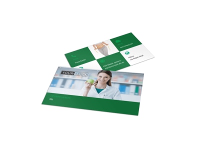 Nutritionist & Dietician Business Card Template preview