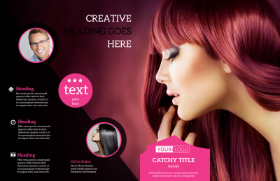 Stylish Hair Salon Brochure Template Preview 1