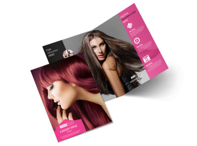 Stylish Hair Salon Bi-Fold Brochure Template 2 preview