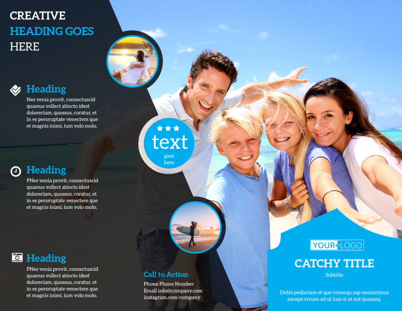 Getaway Beach Resort Tri-Fold Brochure Template