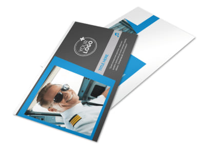 Above The Clouds Airline Postcard Template 2 preview