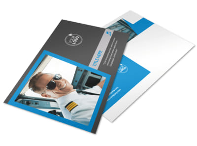 Above The Clouds Airline Postcard Template preview
