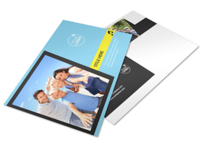 Family Travel Agency Postcard Template preview
