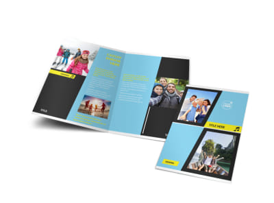 Family Travel Agency Bi-Fold Brochure Template preview