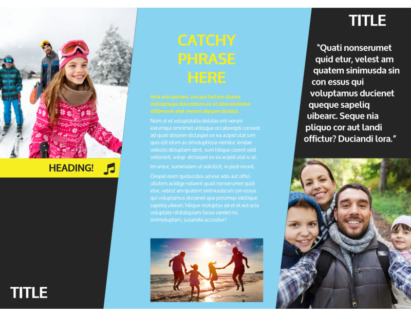 Family Travel Agency Brochure Template