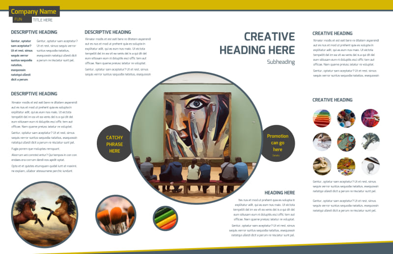 Art & Design Institute Bi-Fold Brochure Template 2