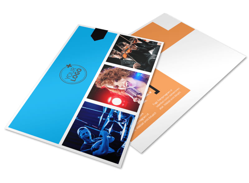 Music Band Info Postcard Template