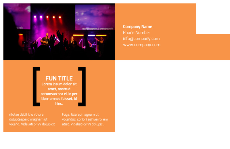 Music Band Info Postcard Template