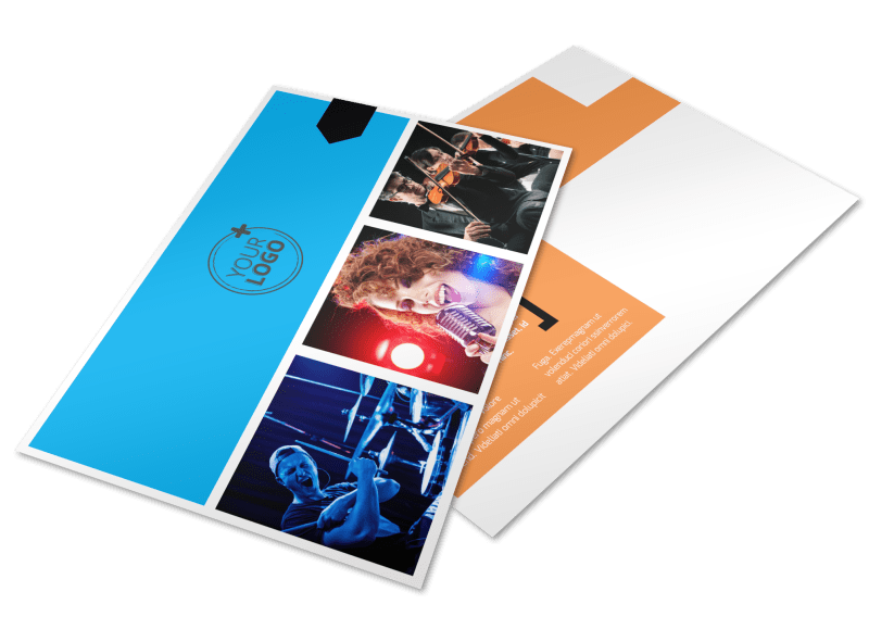 Music Band Info Postcard Template