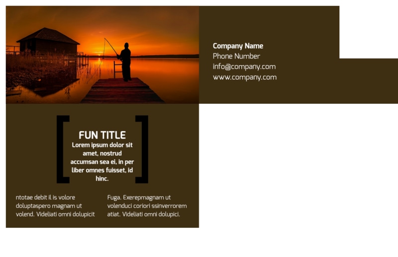 Fishing Lodge Postcard Template