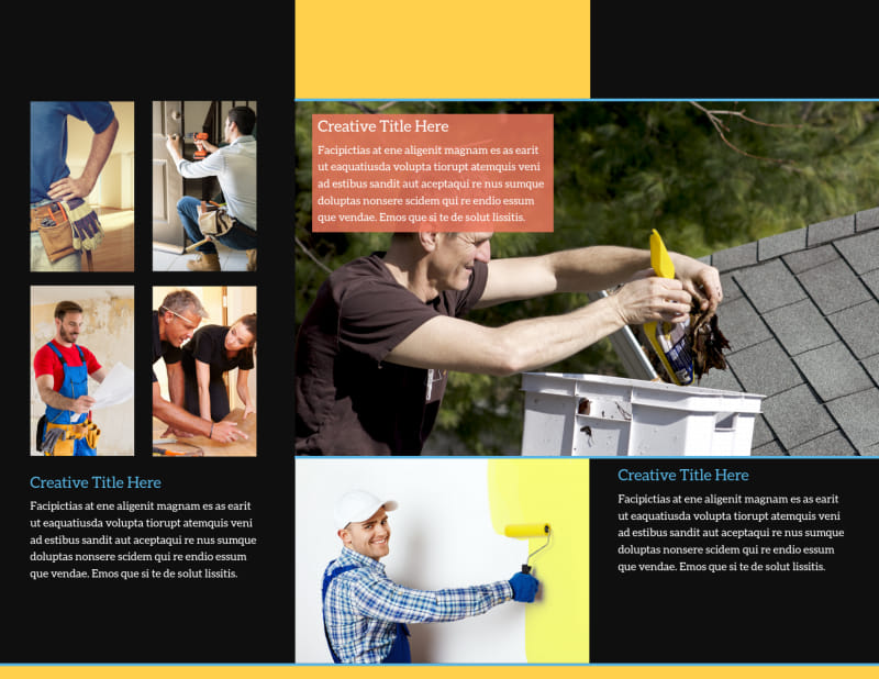 Handyman Services Tri Fold Brochure Template