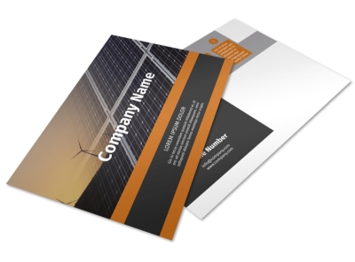 Clean Energy Consulting Postcard Template preview