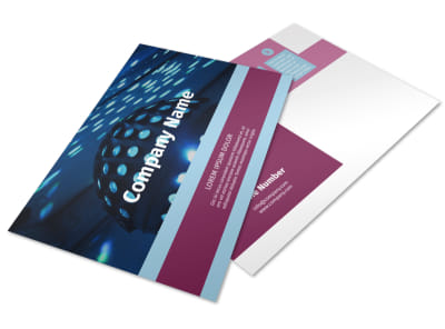 Party Transportation Postcard Template preview