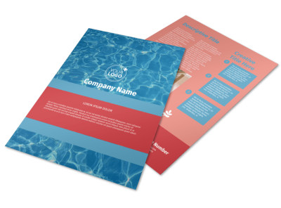 Pool Cleaning Service Flyer Template preview