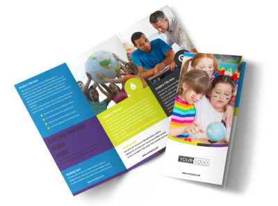 Speech Therapy Tri-Fold Brochure Template preview