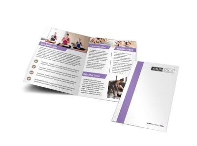 Pilates & Yoga Bi-Fold Brochure Template preview