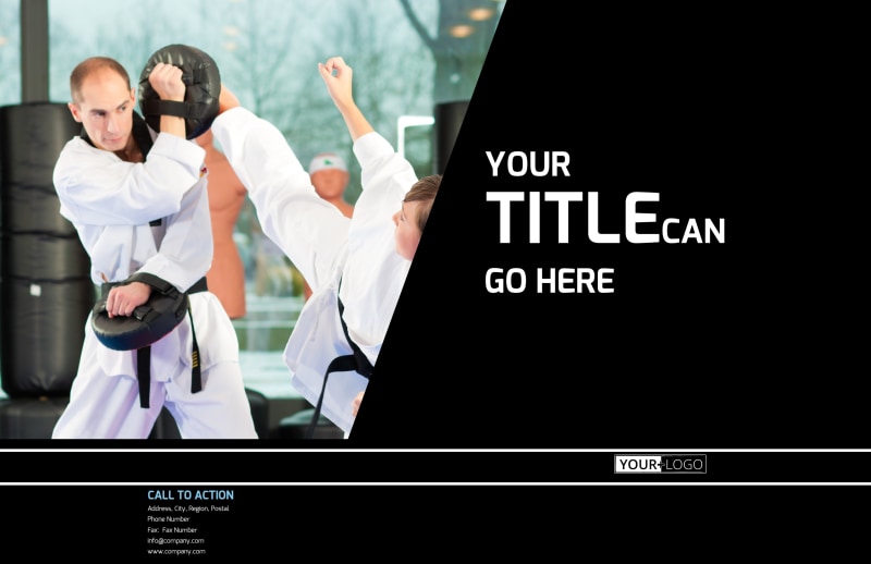 Martial Arts Bi-Fold Brochure Template 2