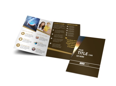 Insurance Agency Bi-Fold Brochure Template preview