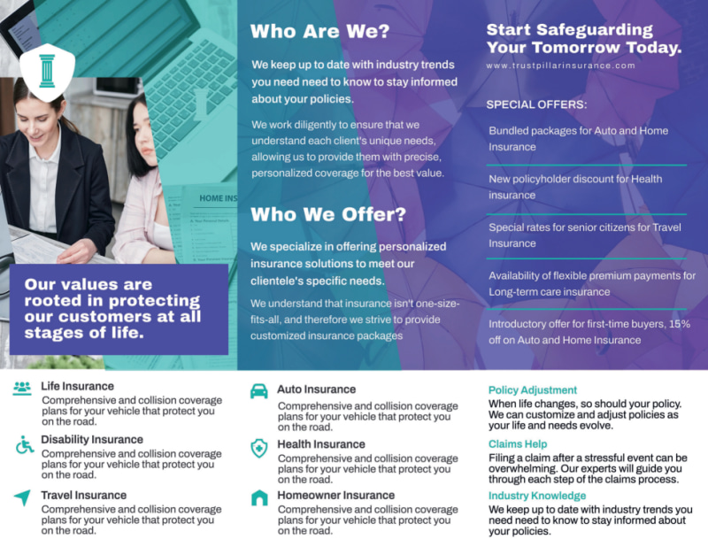 Insurance Agency Brochure Template Insurance Agency Brochure Template