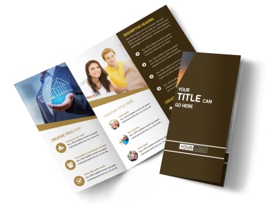 Insurance Agency Tri-Fold Brochure Template preview