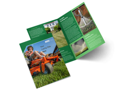 Lawn Care Service Bi-Fold Brochure Template 2 preview