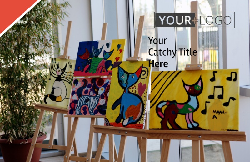 City Art Exhibition Postcard Template