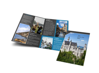 European Travel Agency Bi-Fold Brochure Template preview