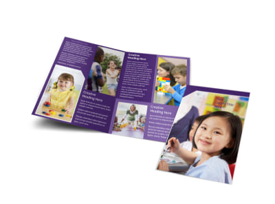 Child Care Center Bi-Fold Brochure Template preview