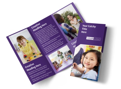 Child Care Center Tri-Fold Brochure Template preview